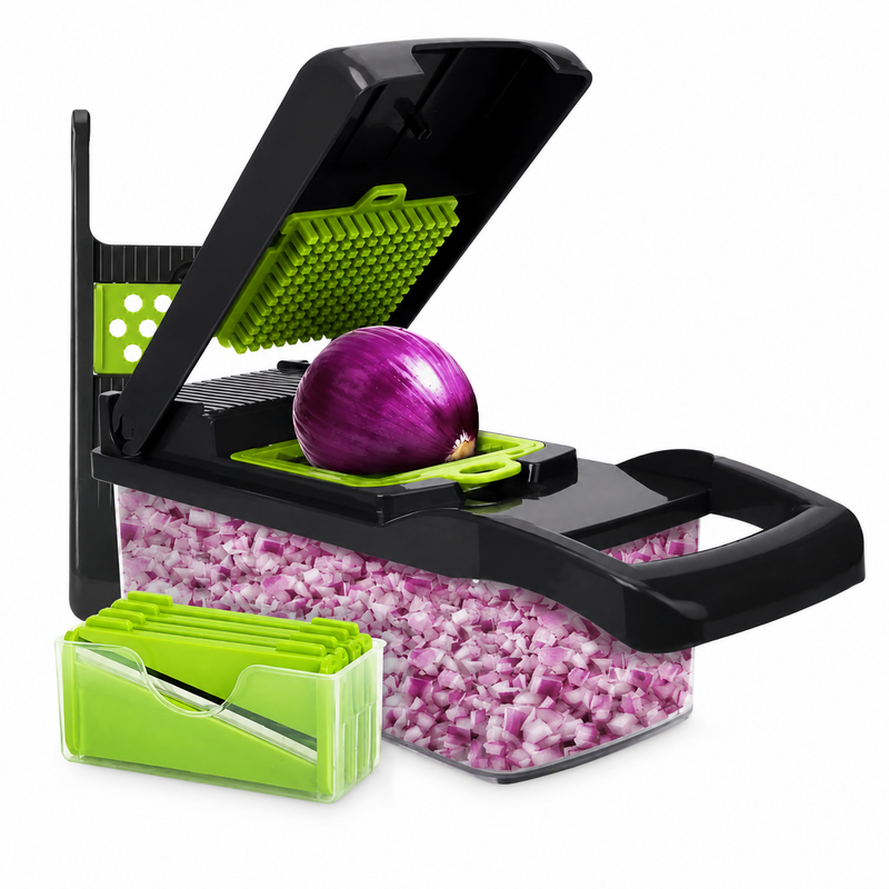 14-in-1 Vegetable Chopper & Slicer – Multifunction Kitchen Food Cutter with Interchangeable Blades