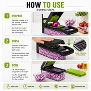 14-in-1 Vegetable Chopper & Slicer – Multifunction Kitchen Food Cutter with Interchangeable Blades