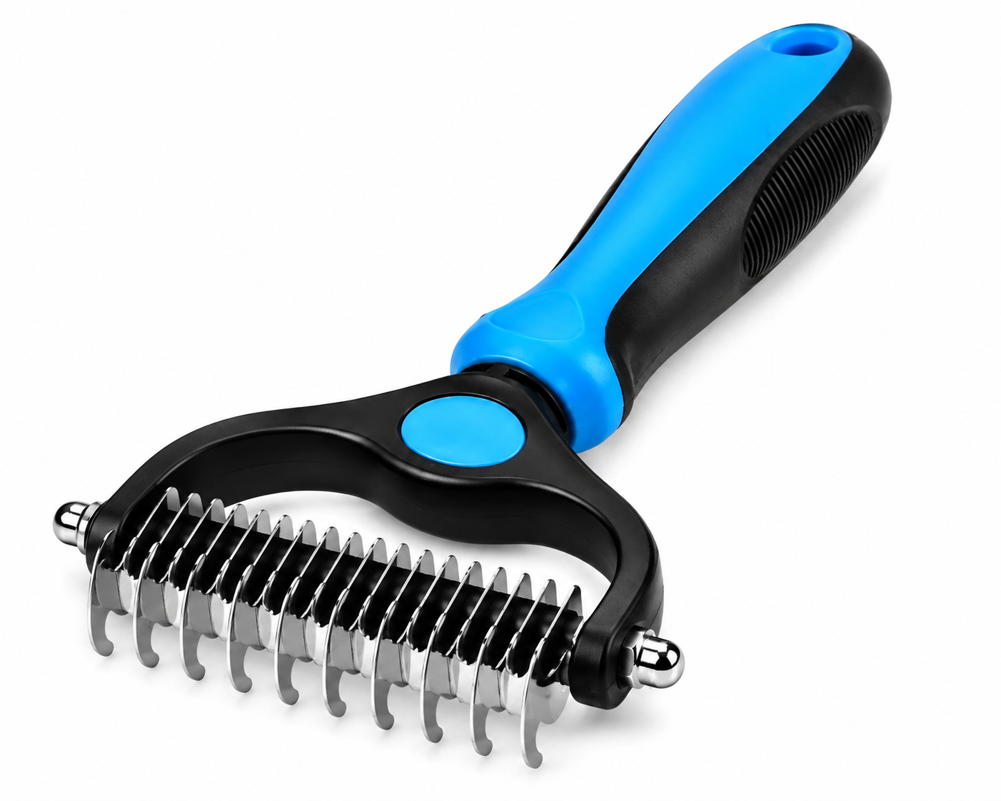 Pet Dematting Rake Brush for Dogs & Cats – Stainless Steel Deshedding & Undercoat Grooming Tool