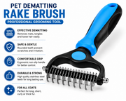 Pet Dematting Rake Brush for Dogs & Cats – Stainless Steel Deshedding & Undercoat Grooming Tool