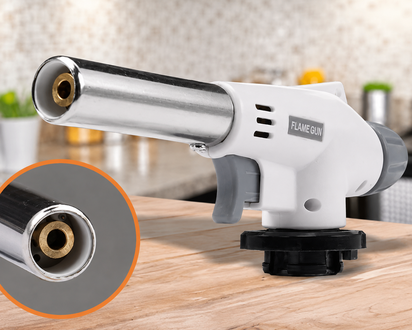 Butane Torch Flame Gun – Adjustable Kitchen Cooking & BBQ Gas Torch Burner