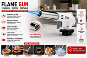 Butane Torch Flame Gun – Adjustable Kitchen Cooking & BBQ Gas Torch Burner