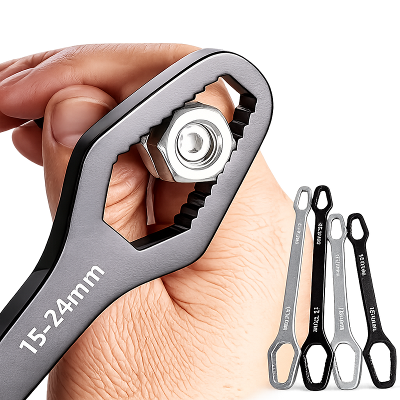 15–24mm Universal Multi-Size Wrench – Self-Adjusting Grip Spanner for Nuts & Bolts