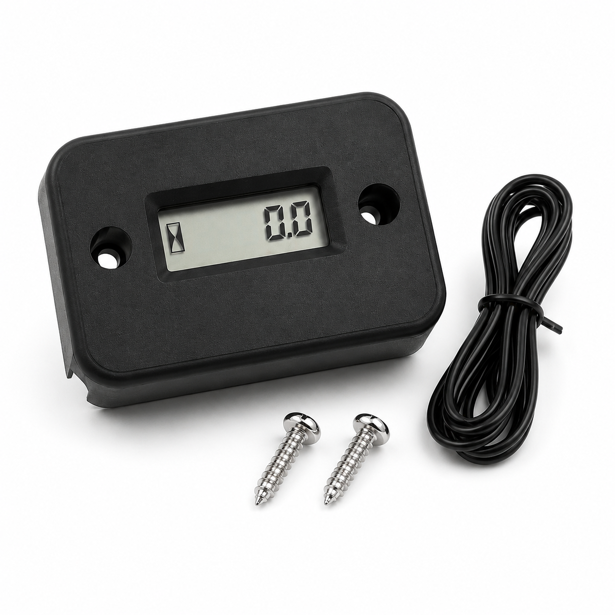 Engine Hour Meter, Digital LCD Usage Tracker for Motorcycles, Lawn Mowers, ATVs & Generators