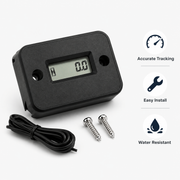 Engine Hour Meter, Digital LCD Usage Tracker for Motorcycles, Lawn Mowers, ATVs & Generators