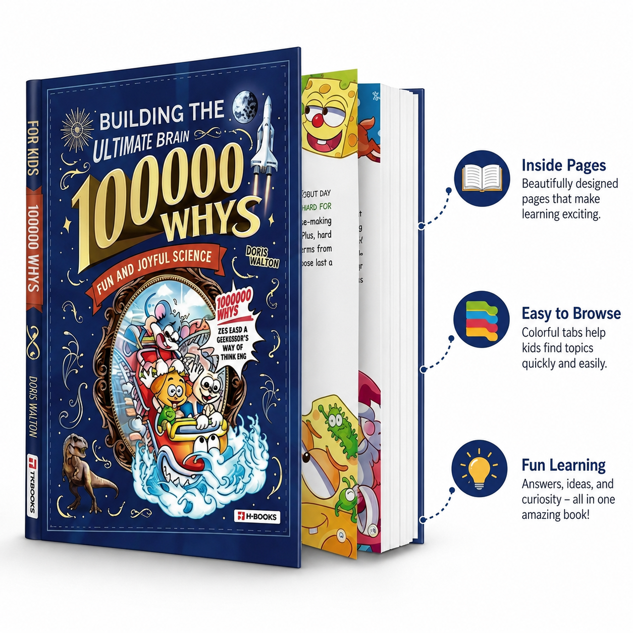 100000 Whys Science Book, Kids Question Answer Learning Book for Homeschool, Bedtime Reading & Gift