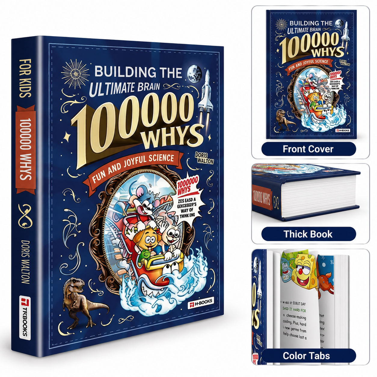 100000 Whys Science Book, Kids Question Answer Learning Book for Homeschool, Bedtime Reading & Gift